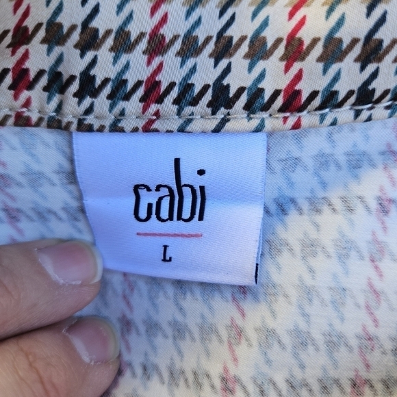 CAbi Sherlock belted trench coat houndstooth fall 2019 3734 size large - Picture 5 of 7